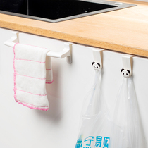 Kitchen cabinet door towel rack no trace toilet bathroom door rear kitchen door wall-mounted storage towel storage rack