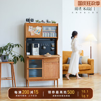 Postman to knock on the door Nordic sideboard solid wood small family living room Japanese retro storage tea cabinet