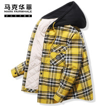 Mark Huafei cotton coat mens 2021 spring and autumn new trend brand hooded short cotton suit thickened winter jacket tide ins