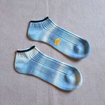 Foreign Trade Tail Single-day Ensemble Mens Shallow Stomatology Boat Socks Gradient Zdyeing Personality Male Tide Socks Ship Socks