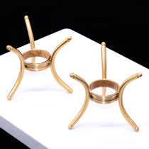 Easy crystal edge copper metal tripod natural crystal ball bracket base bottom support display storage stone ornaments