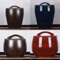 Jingdezhen ceramic rice barrel 20kg 50kg 100kg sealed oil cylinder face Cylinder water tank kimchi storage tank