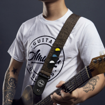 Amumu Amu Kapok hemp belt Padded groove Folk acoustic Guitar Strap Bass Strap Electric guitar strap spot