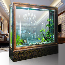 Fish tank Household living room screen Floor-to-ceiling ecological partition Entrance wall luxury free water modern large fish tank