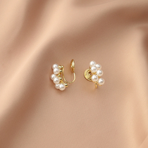 Mosquito Coil Dish Without Earbuds Ear Clip Women Advanced Sensation Small Crowdwear Pearl Earrings 2021 New Tide Air Quality Earrings