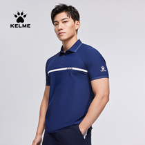 KELME Kalmi short sleeve T-shirt male and female turnover printed light lavish high-end polo shirt with custom-made advertising shirt