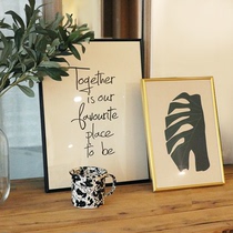 Hunter home Green turtle bamboo pattern decorative painting English handwritten font small poster photo photography props