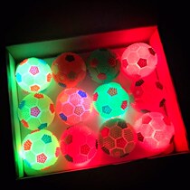 Football dance ball Flash ball Jump ball luminous colorful bouncing ball Childrens creative toys batch hair