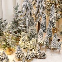 Christmas snow PE flocking small mini Cedar desktop Christmas tree home furnishings window scene decorations