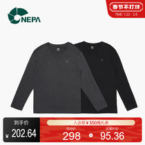NEPA Nai Pa 21 Fall Winter New Long Sleeve T-shirt Men's Outdoor Backing Two Crewneck T-shirt 7H75301