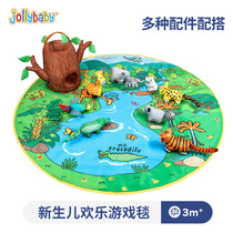 jollybaby newborn doll rattle baby grip training 6-12 month treasure treasure Yizhi toy game blanket