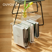 Nordic transparent bookshelves Desktop small Easy desk containing shelves net red ins acrylic Creative bookcase