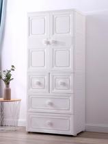 Oversized thickened storage cabinet plastic children's simple wardrobe baby household sorting cabinet baby clothes locker