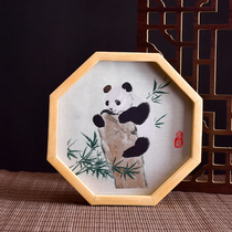  Chengdu Shujin Shu embroidery panda ornaments Shujin crafts embroidery ornaments Chinese style special souvenirs to send foreigners