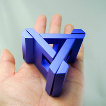 Children Aluminum Alloy Patent Triangle Magic Metal Puzzle Solving Ring Buckle Keyhole Clear Lock Adult Toys Ruban Lock