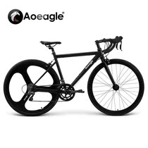 Aoeagle aluminum alloy variable speed road bike 18 speed cool black city car broken wind one wheel