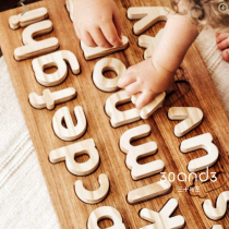 Digital alphabet pairing board wooden children hand - grab board early teaching toys fine motion mathematics English enlightenment 1 year old
