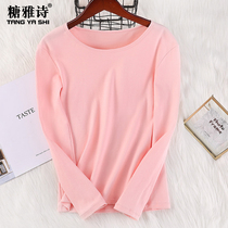Middle-aged and elderly large code autumn clothes women blouses bottom pure cotton middle-aged moms women warm underwear with cotton sweater