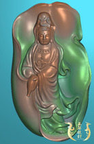 Guanyin with the shape of the bottle of Guanyin Ye Ye Bodhi carved figure relief picture JDP