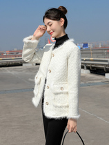 Small fragrant wind down jacket female 2021 Winter explosive Korean version of thick mink hair white duck down small man short coat