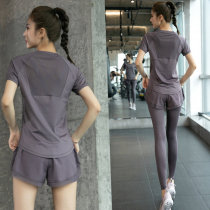 Korea Yoga Suit Women Summer Spring and Autumn Loose Quick Drying Professional Fashion Gym Morning Runner Sportswear Women