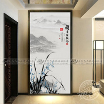 Factory direct art glass imported material tempered carving porch partition screen aisle orchid porch background