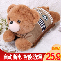 Removable and washable hot water bag charging explosion-proof electric warm treasure plush hand warm water bag aunt warm stomach warm baby girl