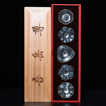 Tao Fuqi Wuyue Zun creative hundred flower marigolds blooming rich iron tire Jianzhu Cup Gift box set Household special-shaped cup