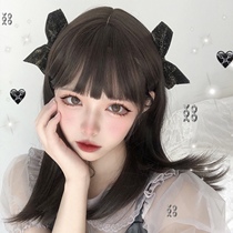 (MAID) original design velvet sparkling bow price Lolita side clip Jisoo girl headdress