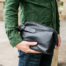 Tide Cards Mens Hands Bag Genuine Leather 2022 New Sheep Leather Casual Male Hand Grip Bag Large Capacity Soft Leather Wrist Bag
