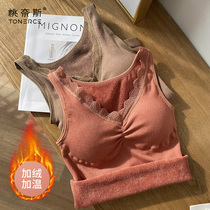 Warm vest female plus suede thickened with chest cushion winter with bra anti-chill harness Beauty body beating bottom inner lap underwear woman