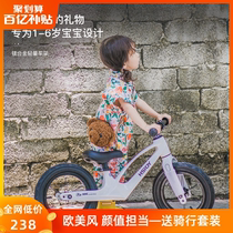 Childrens balance bike without pedal1-2-3-6-year-old baby boy Female child Bicycle bicycle Toddler Sliding scooter