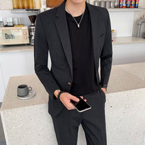 2021 summer thin casual suit mens suit Korean version of the trend slim mens suit groom wedding dress