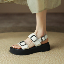 RMARK White City Beach ~ Summer Wonder Woman with small sandals womens retro Roman womens shoes genuine leather sandals