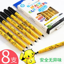 Marco black Hook pen childrens painting drawing stroke hook line marking student drawing special black marker pen