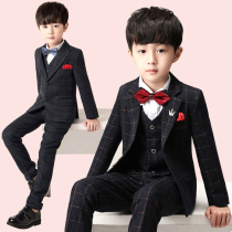 Big boy dress boy suit suit autumn and winter handsome children British suit flower boy dress piano performance