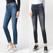 The United States bought mother21 summer new high waist thin hip nine-point stretch small feet thin jeans women