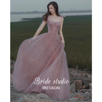 (Toast dress)bride wedding summer 2021 new engagement dinner dress light luxury niche host art test girl