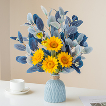 Eucalyptus table flower Flower setting fake flower simulation bouquet vase ornaments living room flower arrangement floral art home decoration