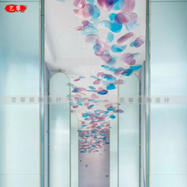 Creative air hanging decoration hotel lobby art Lighting ceiling decoration sales department sand table color disc hanging decoration