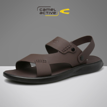German camel summer sandals mens 2021 new genuine leather beach shoe men wearing dual-use cow leather sandal sandals