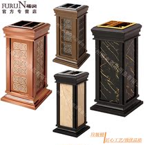 Square Royal seat floor ash bucket hotel trash can corridor corridor elevator entrance trash barrel with ashtray cylinder Peel bucket