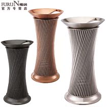 High-grade stainless steel floor ash bucket art ashtray lobby fashion trash can with ashtray elevator trash can