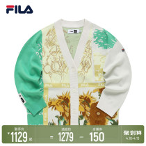 FILA x Van Gogh Museum File pro fur coat sweater 2022 Spring new female casual knit blouses