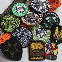 Exquisite patch hook and loop badge embroidery hook and loop 3D embroidery morale armband cloth stickers outdoor badge