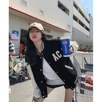 Zhang Beibei ibell American retro baseball jacket women 2021 New Early Autumn New loose jacket top