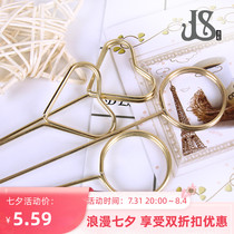 Metal card inserts Clips Lace bouquet Flowers Accessories Han Style Gilded Clips Florist Flowers Packaging Diy Materials