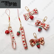 Cute Japanese girl love bell wrist short rope mobile phone lanyard key pendant key chain AirPods hanging