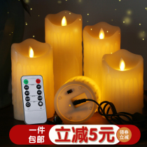 Charging remote control led electronic candle light wedding bar light simulation fake candle romantic confession decorative light