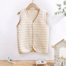 Waistcoat Autumn Winter Warm Vest Clip Cotton Children Boy Girl Triple Clip Cotton Thickened Waistcoat Pure Cotton Baby